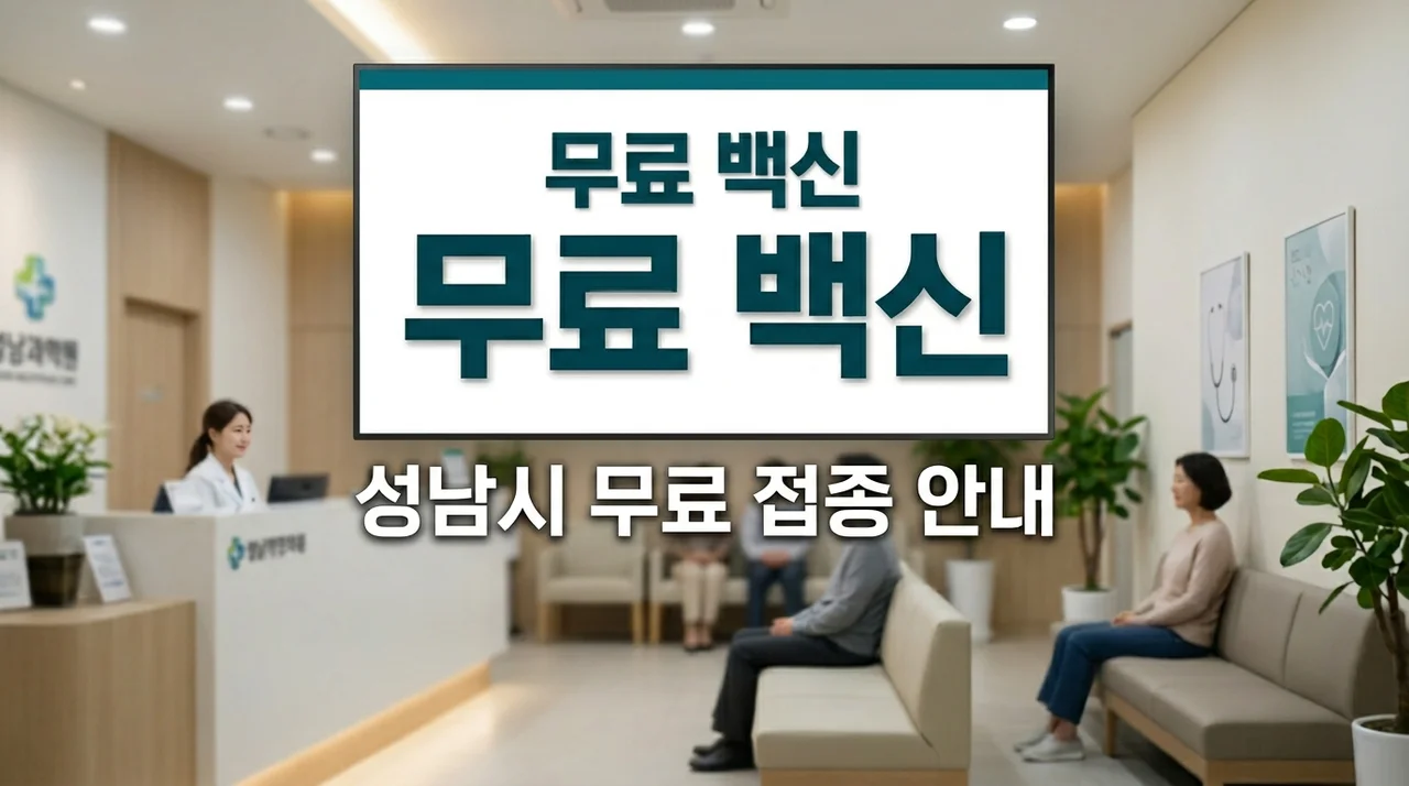 성남시 무료 예방접종: 장티푸스·유행성출혈열 지원 혜택 총정리