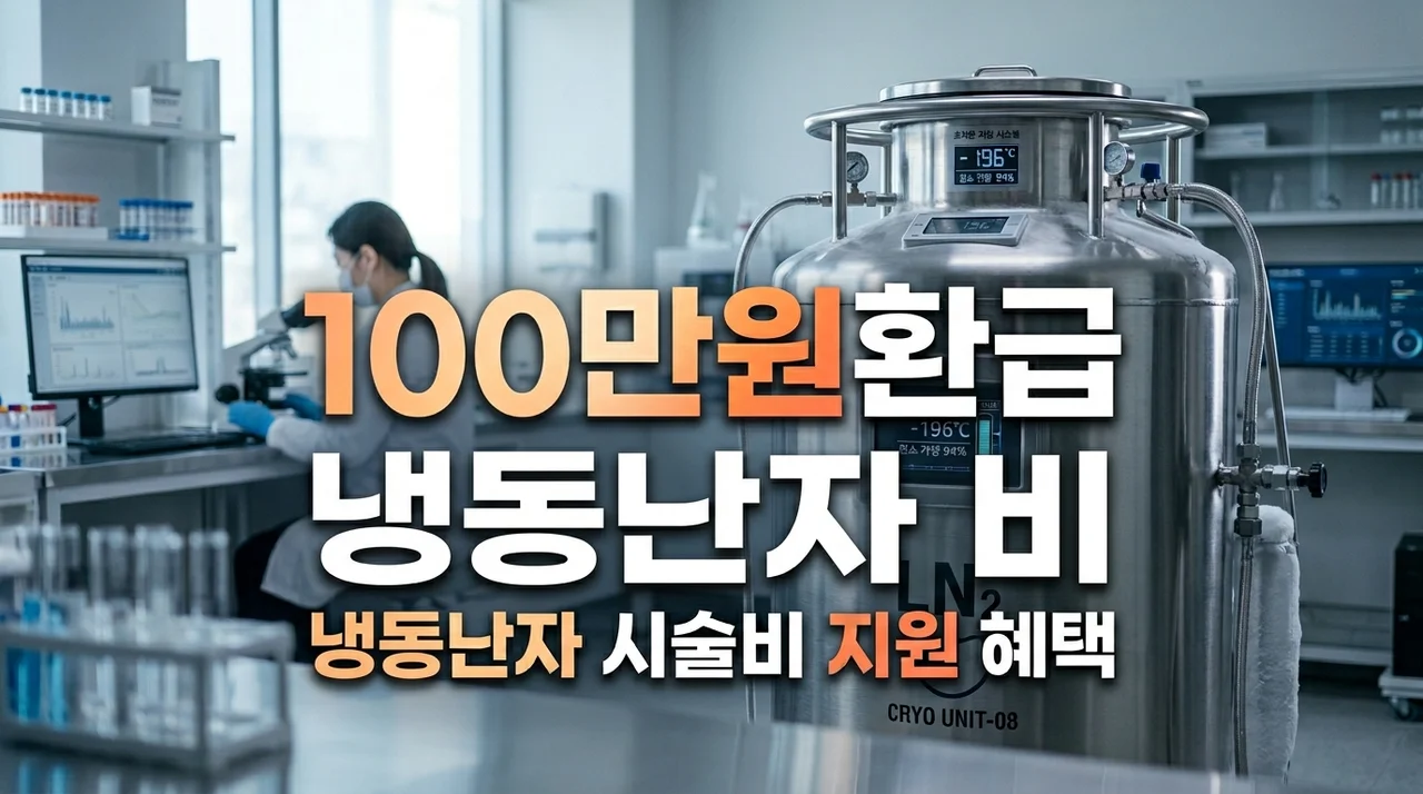냉동 난자 시술비 지원, 100만 원 환급받는 법! 부부당 2회 혜택 총정리