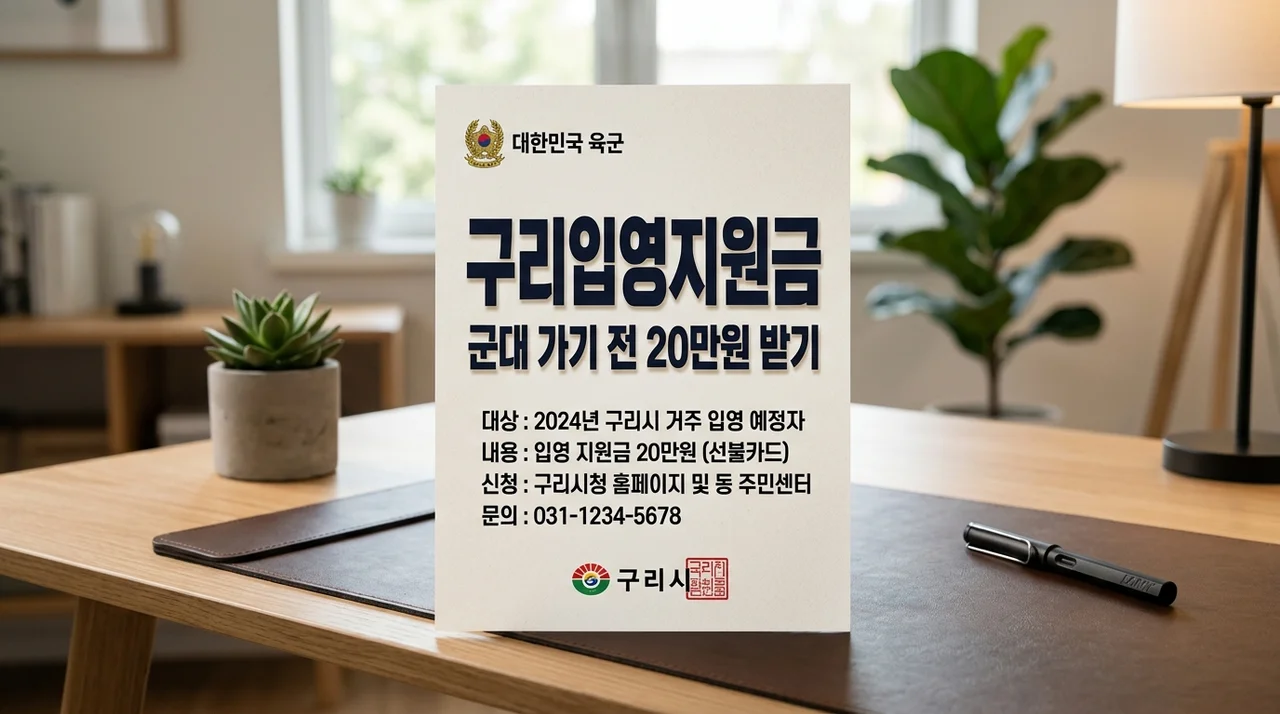 구리 입영지원금 신청 방법! 군대 가기 전 20만원 꼭 챙기세요