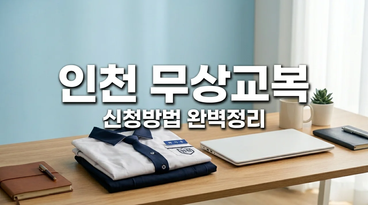 인천 무상교복 지원 신청방법 총정리 (중학생 고등학생 신입생 대상)