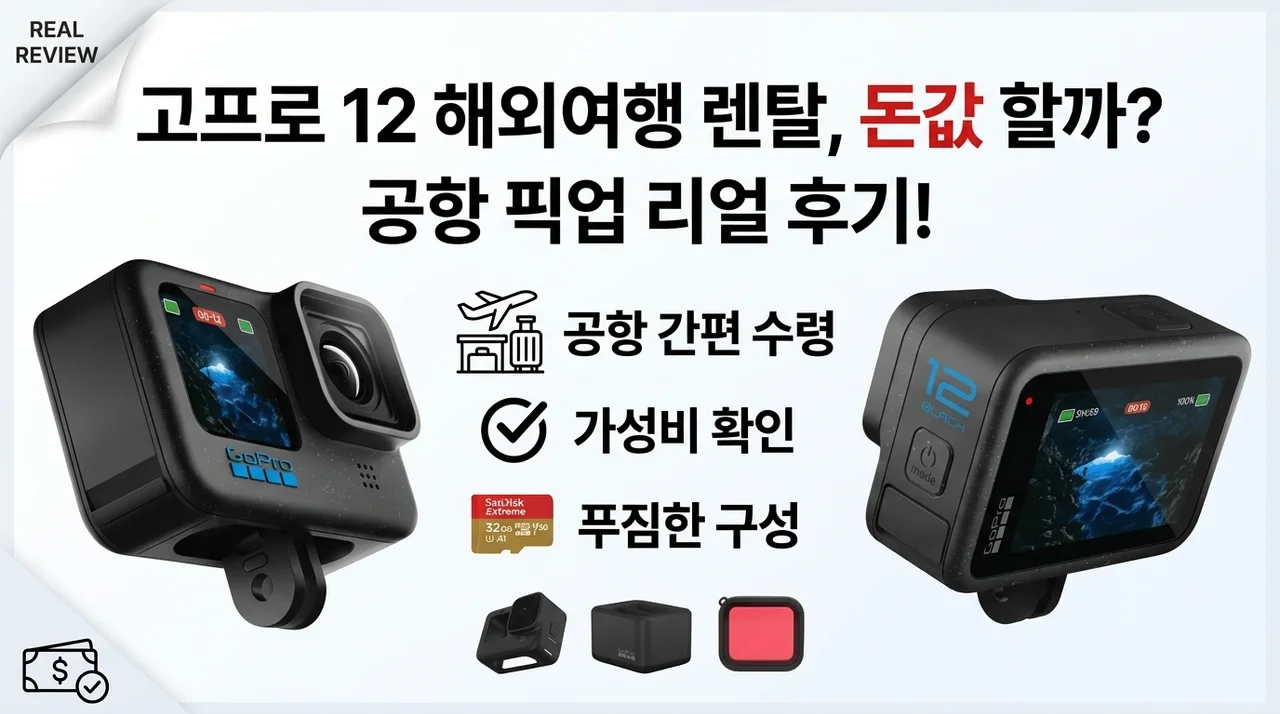 해외여행 고프로12 대여, 공항 수령으로 뽕 뽑은 솔직 후기