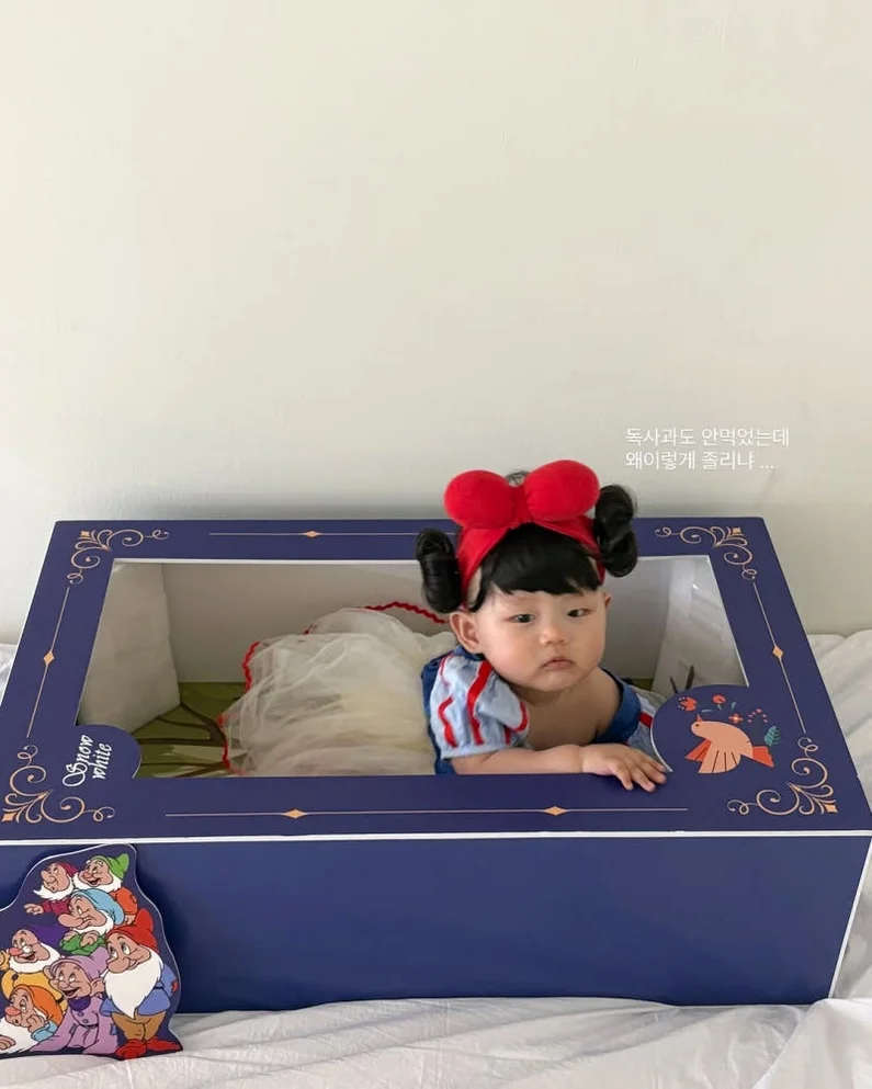 툴리툴리 백설공주 아기 셀프 촬영 드레스 대여 50일 백일 100일 돌상 소품 컨셉 의상 상세 이미지 4