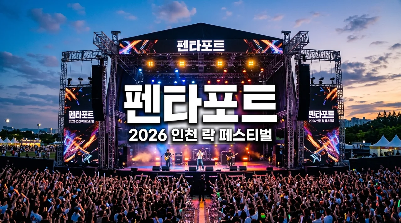 2026 인천펜타포트 락 페스티벌 총정리! 티켓 할인부터 준비물까지