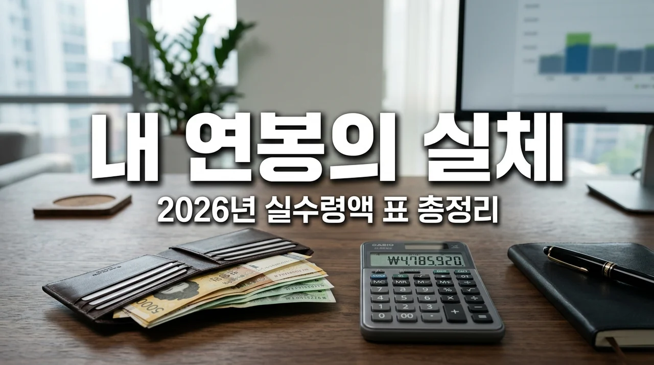 2026 연봉 실수령액표 총정리! 세전 세후 월급 차이와 절세 꿀팁