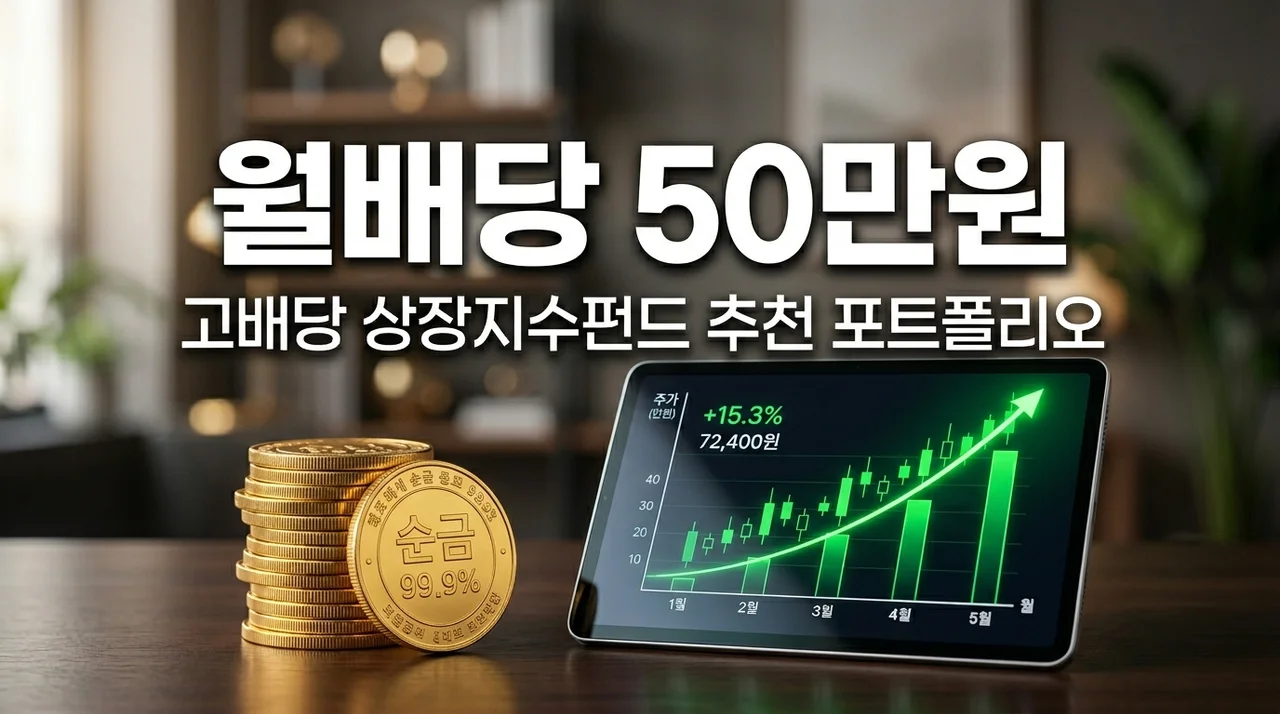 고배당 ETF 추천 TOP 3! 매달 배당금 50만원 받는 포트폴리오 전략