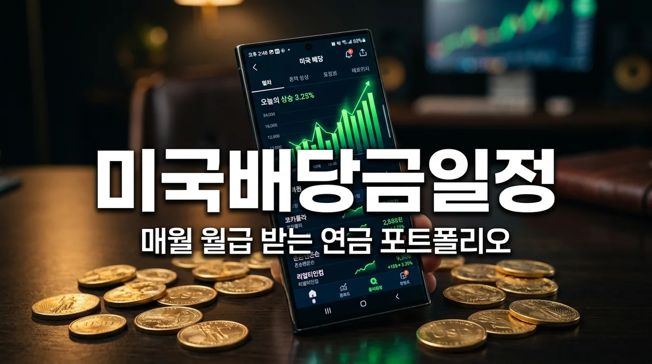 미국 주식 배당금 일정 조회 방법 및 월배당 포트폴리오 만드는 전략