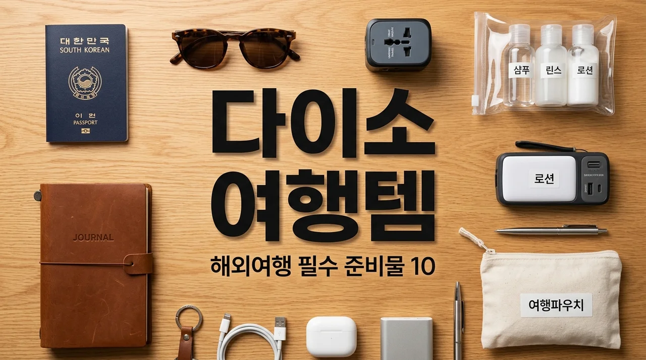 해외여행 체크리스트 다이소 필수 준비물 TOP 10 완벽 정리