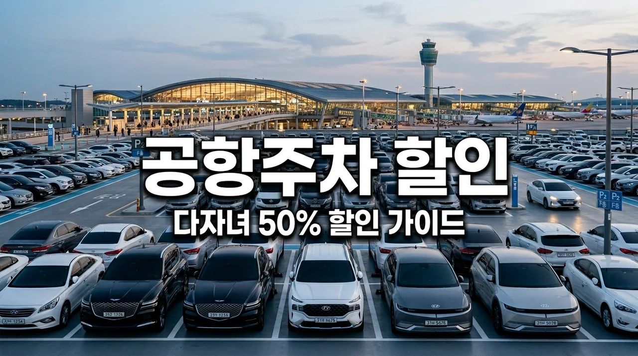 인천공항 주차요금 총정리! 장기주차장 다자녀 50% 할인 등록 방법