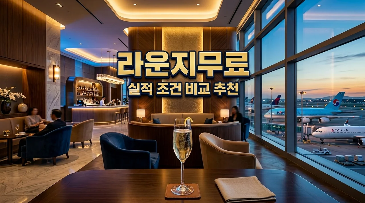 공항 라운지 무료 이용 카드 추천, 전월 실적 조건 완벽 가이드