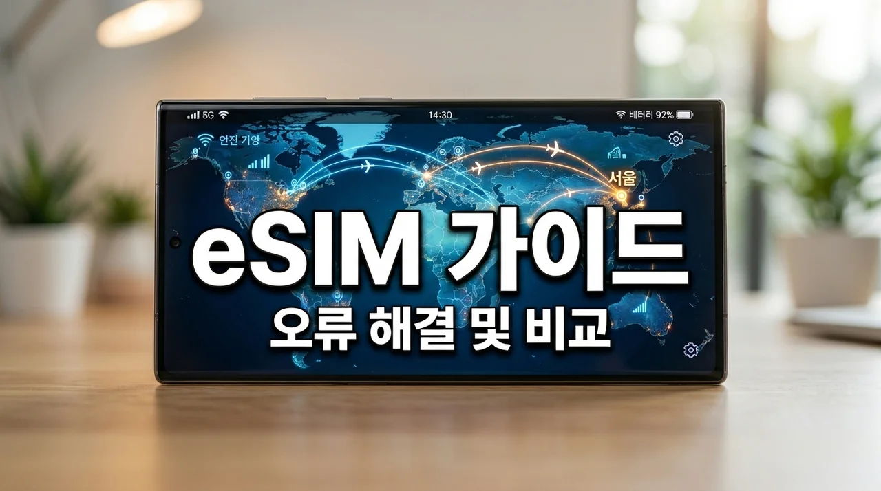 eSIM 사용법과 등록 오류 해결 및 로밍 도시락 비교 가이드