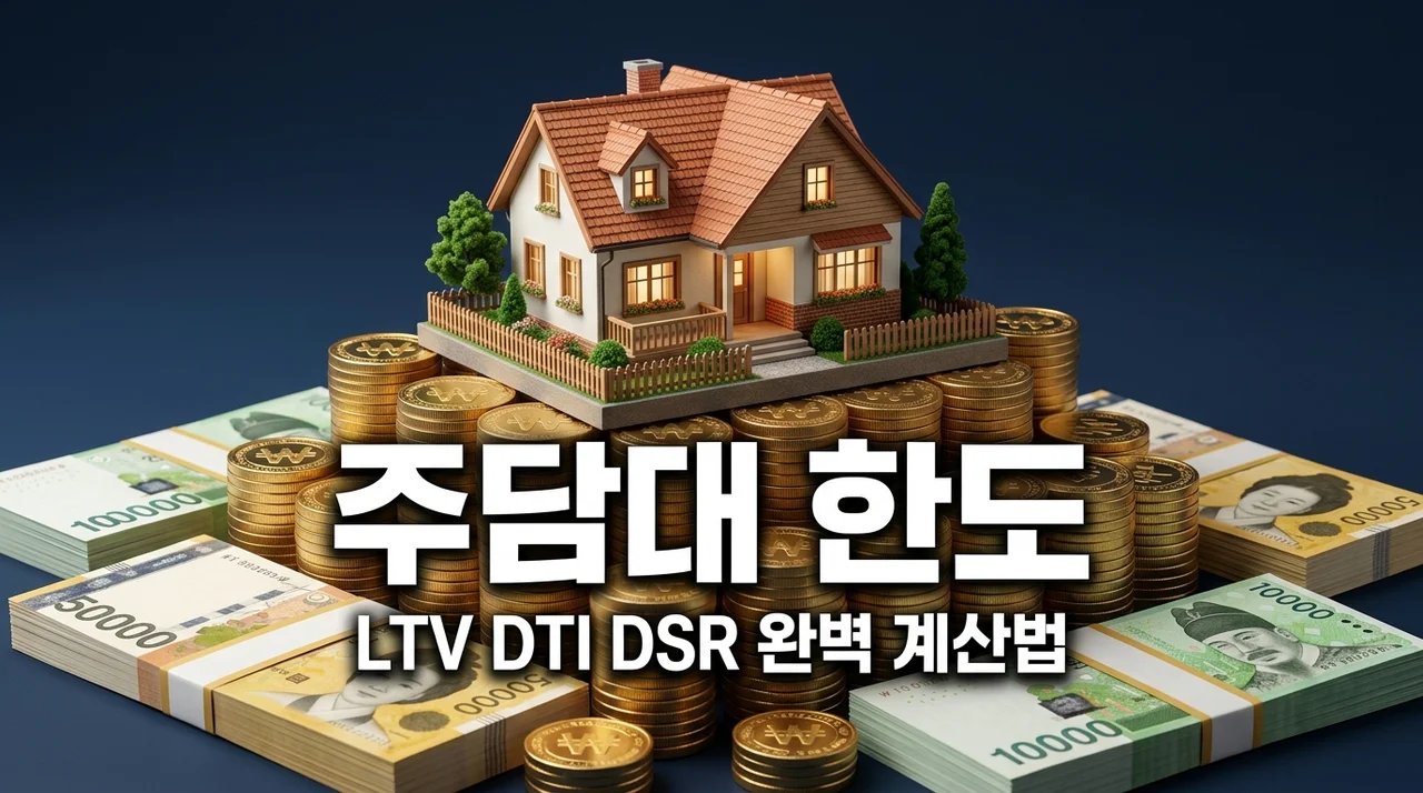 주택담보대출 규제 LTV DTI DSR 뜻과 한도 계산 방법 완벽 정리