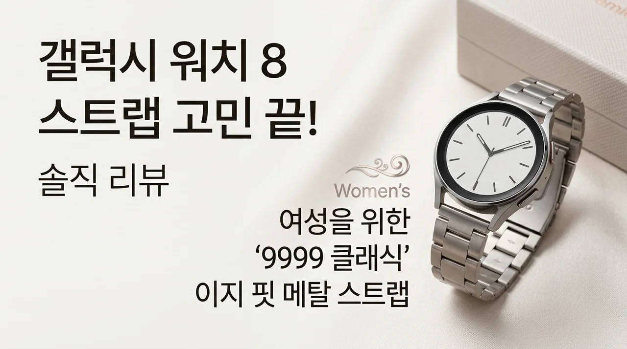 갤럭시워치8 스트랩 고민 끝! 우먼스9999 클래식 이지핏 메탈스트랩 솔직후기