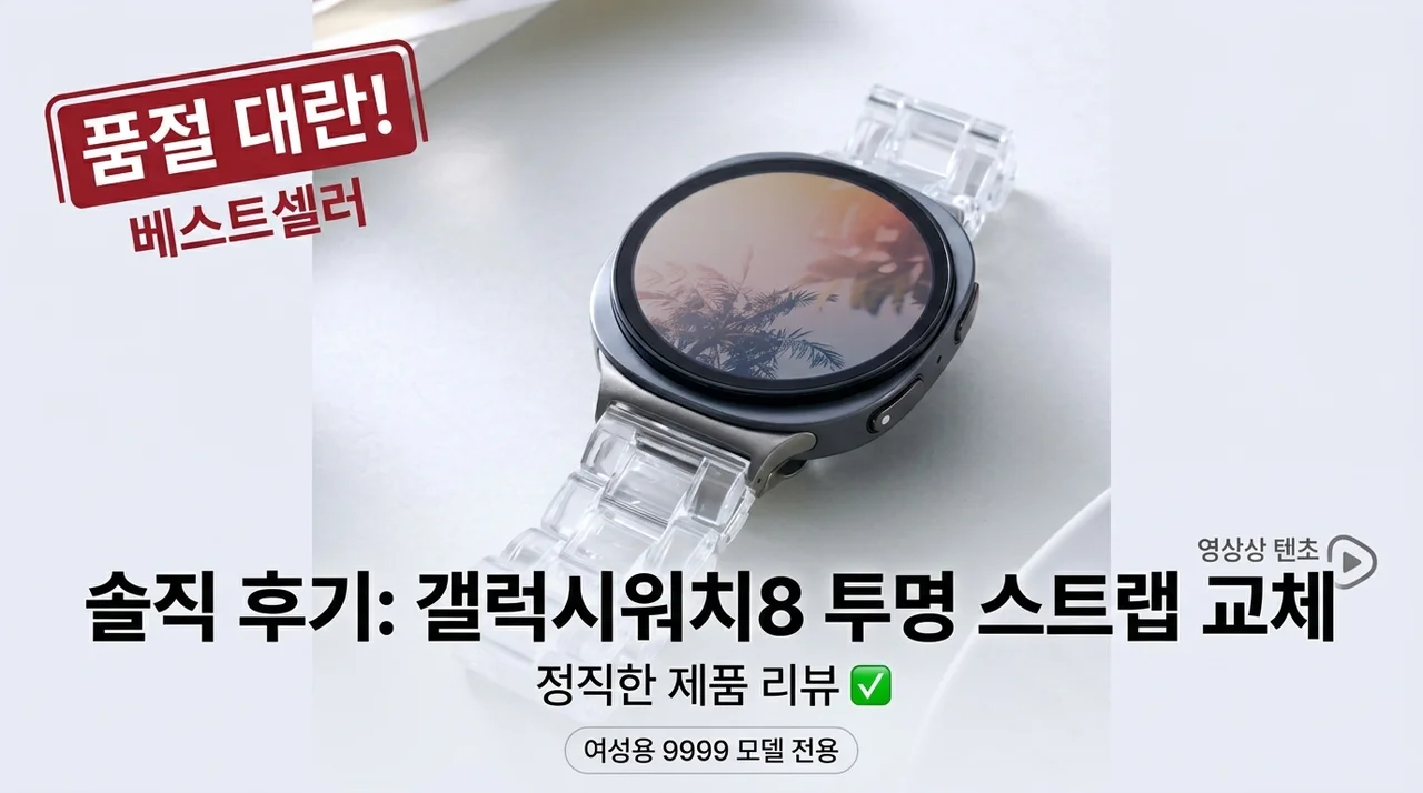 품절 대란! 갤럭시워치8 우먼스9999 투명스트랩 줄질 솔직 후기