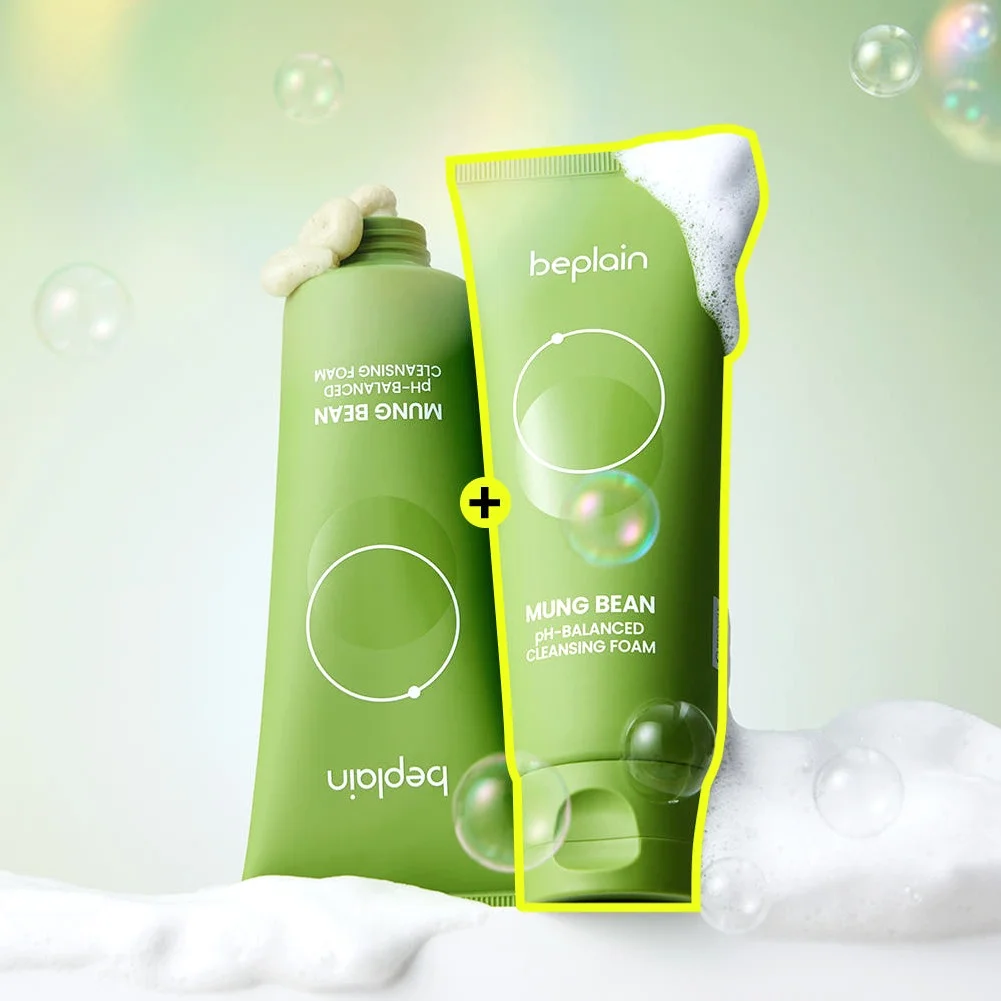 [혜리 클렌징/1+1] 네이버단독 비플레인 녹두 약산성 클렌징폼 100ml, 2개 상세 이미지 3