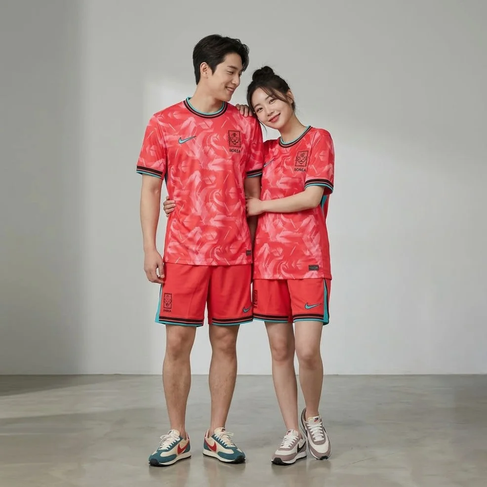 나이키 드라이핏 대한민국 국대 유니폼 커플 응원복 축구복 반팔 티셔츠 레드 상세 이미지 2