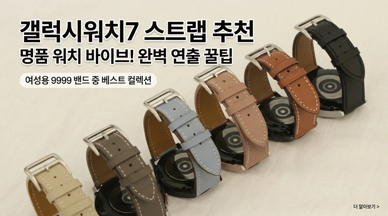 갤럭시워치 7 스트랩 추천, 우먼스9999 밴드로 명품 시계 분위기 내는 꿀팁