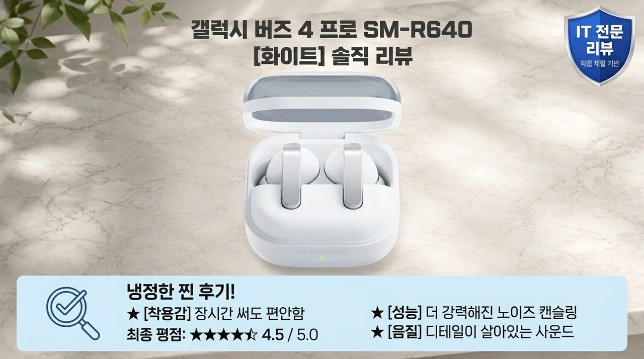 갤럭시 버즈4 프로 SM-R640 화이트 솔직 후기