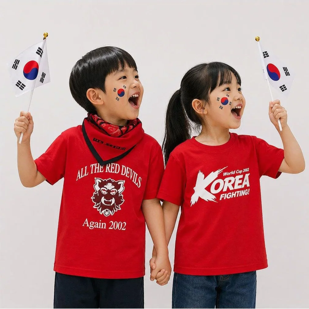 2026 월드컵티셔츠 붉은악마티셔츠 응원티 가족 단체복 반팔 상세 이미지 1