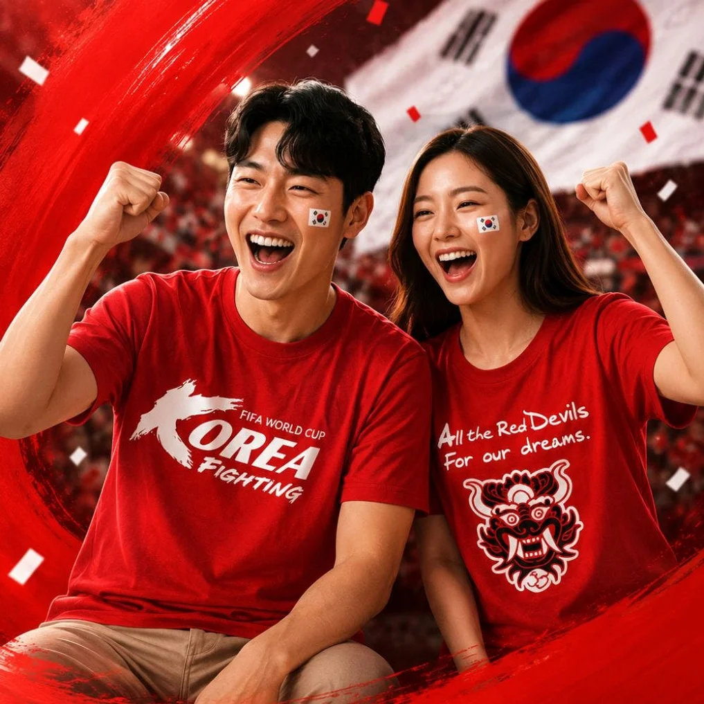 2026 월드컵티셔츠 붉은악마티셔츠 응원티 가족 단체복 반팔 상세 이미지 2