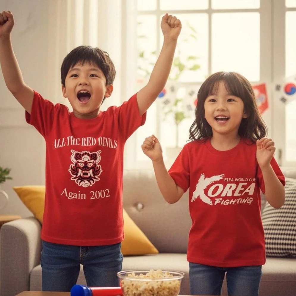 2026 월드컵티셔츠 붉은악마티셔츠 응원티 가족 단체복 반팔 상세 이미지 3