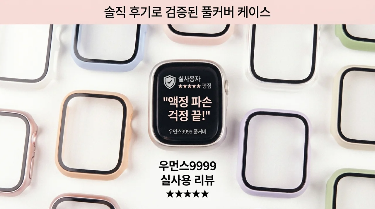애플워치 액정 파손 걱정 끝! 우먼스9999 풀커버 케이스 솔직 후기