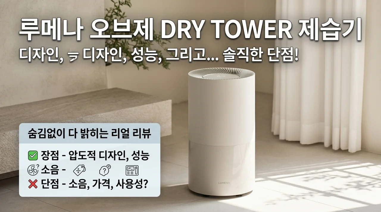 루메나 오브제 제습기 DRY TOWER 솔직한 단점까지