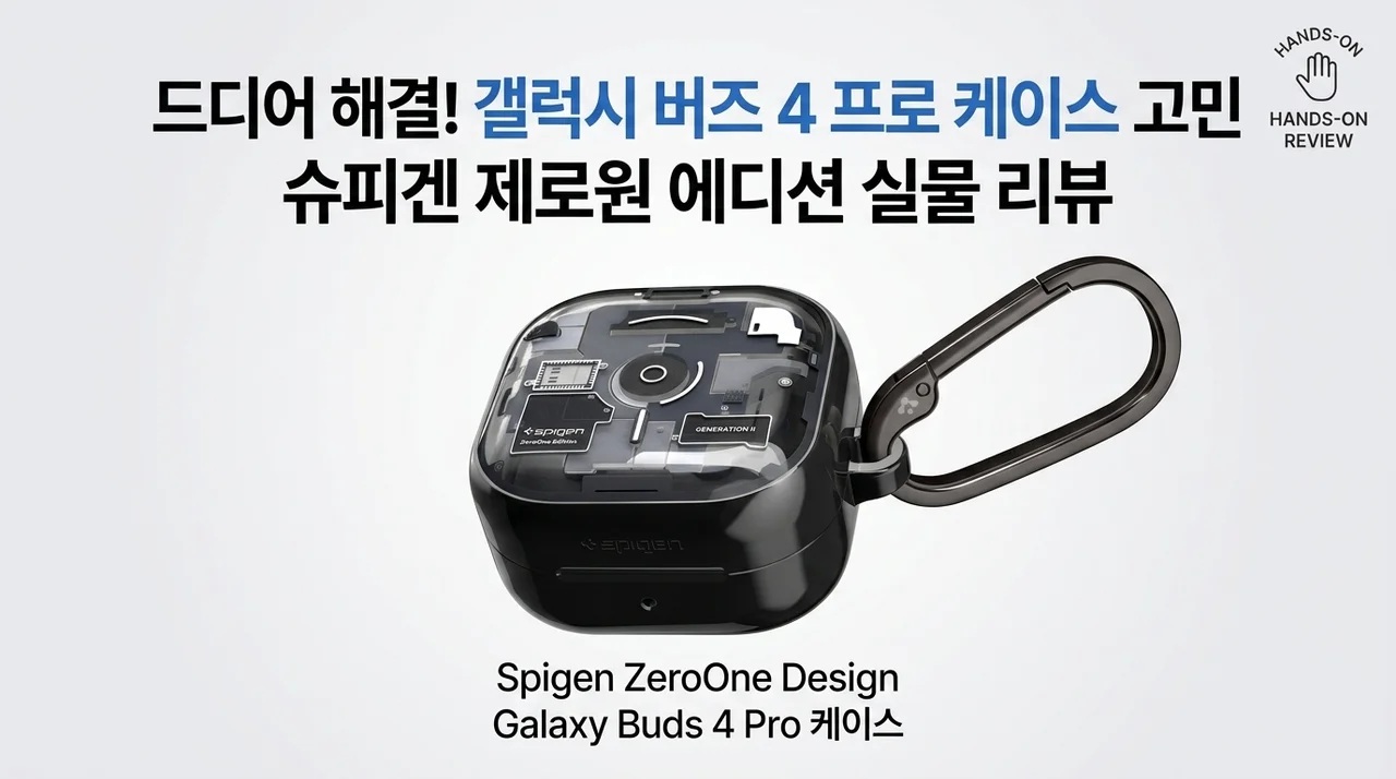 갤럭시 버즈4 프로 케이스 고민 끝, 슈피겐 제로원 디자인 실물 후기