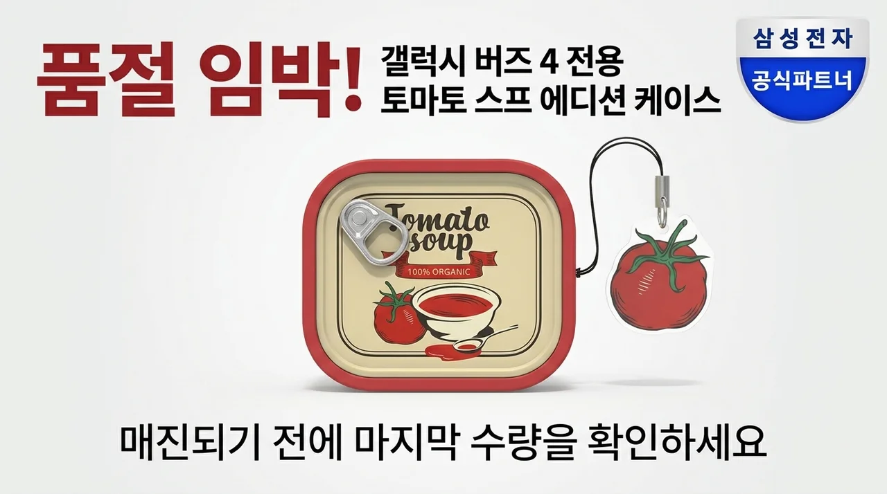 갤럭시 버즈4 토마토 수프 케이스, 품절되기 전에 꼭 확인하세요