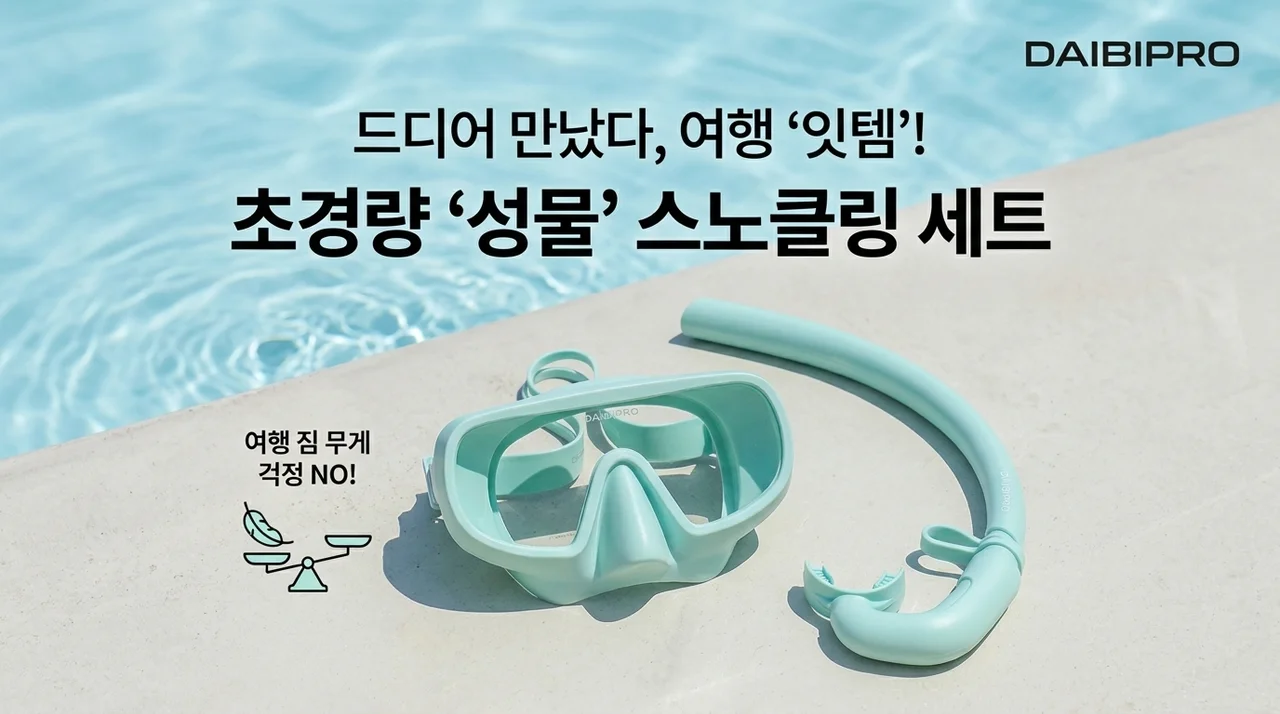 다이비프로 스노쿨링 마스크, 여행 짐 줄여주는 인생템 발견!
