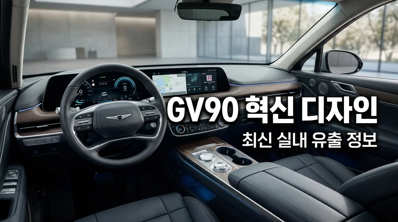 제네시스 GV90 실내 유출, 네오룬의 혁신 기술 그대로 담았다