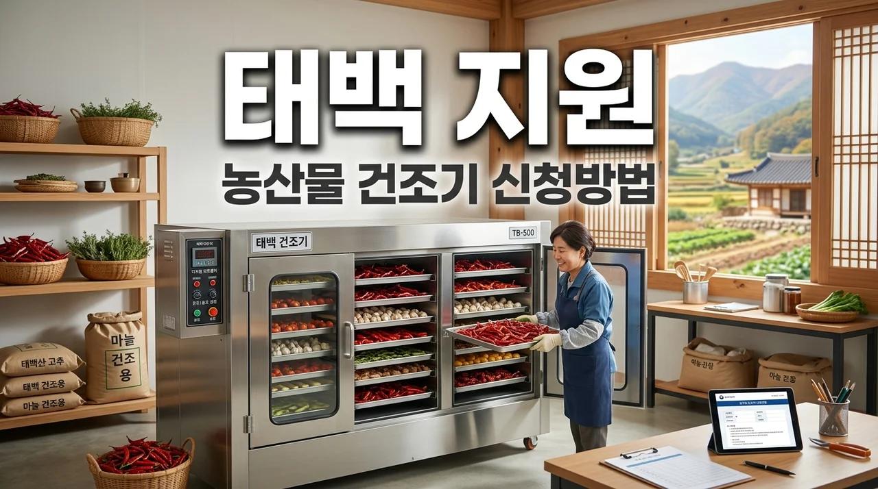 태백시 농산물 건조기 지원사업 신청방법 및 육성 혜택 완벽 가이드