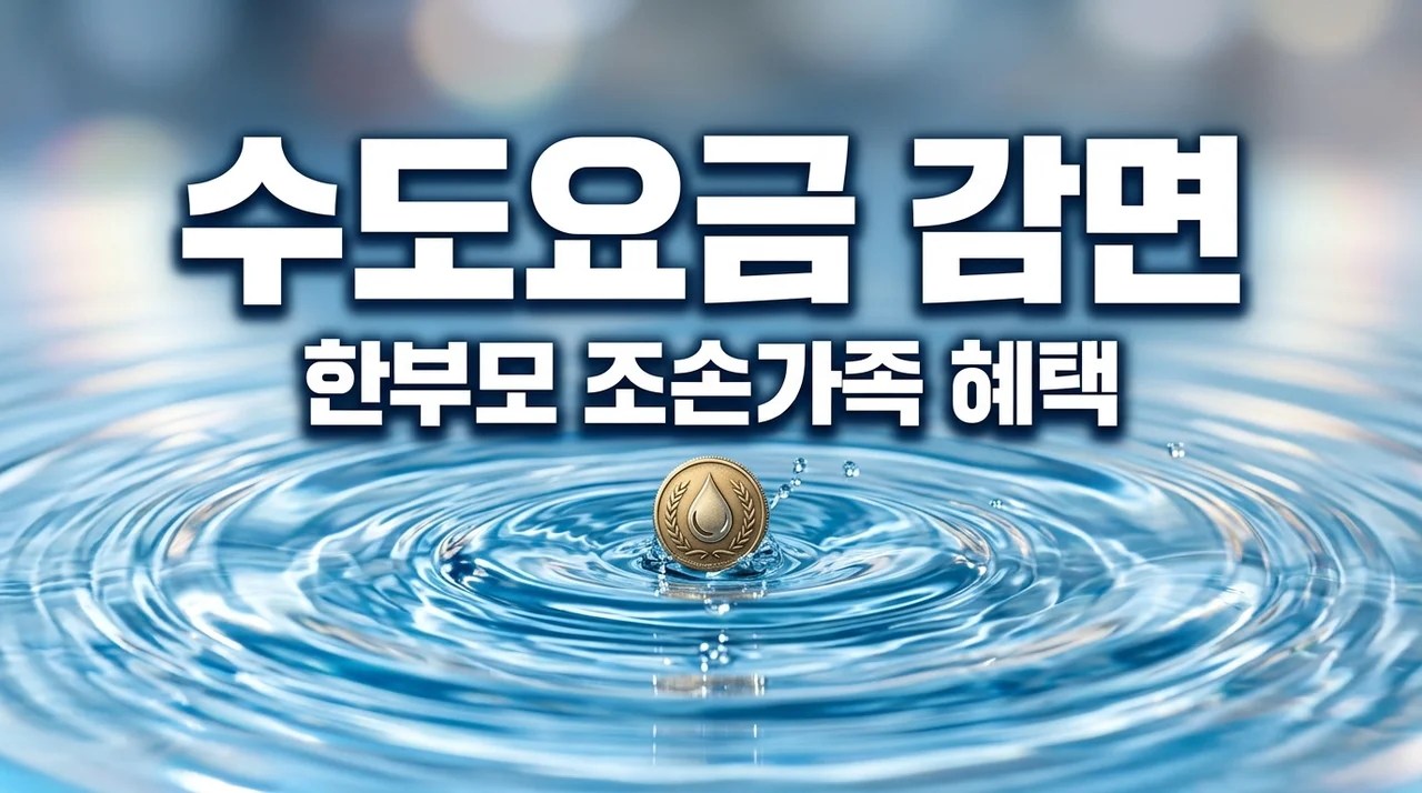 제천시 한부모 조손가족 수도요금 감면 신청방법 및 혜택 정리