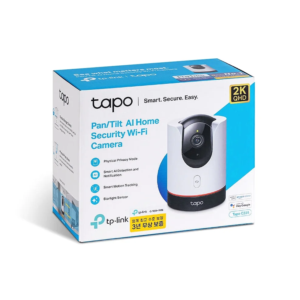티피링크 Tapo C225 400만화소 원격회전 가정용 카메라 홈캠 펫캠 실시간 카메라 CCTV 상세 이미지 2