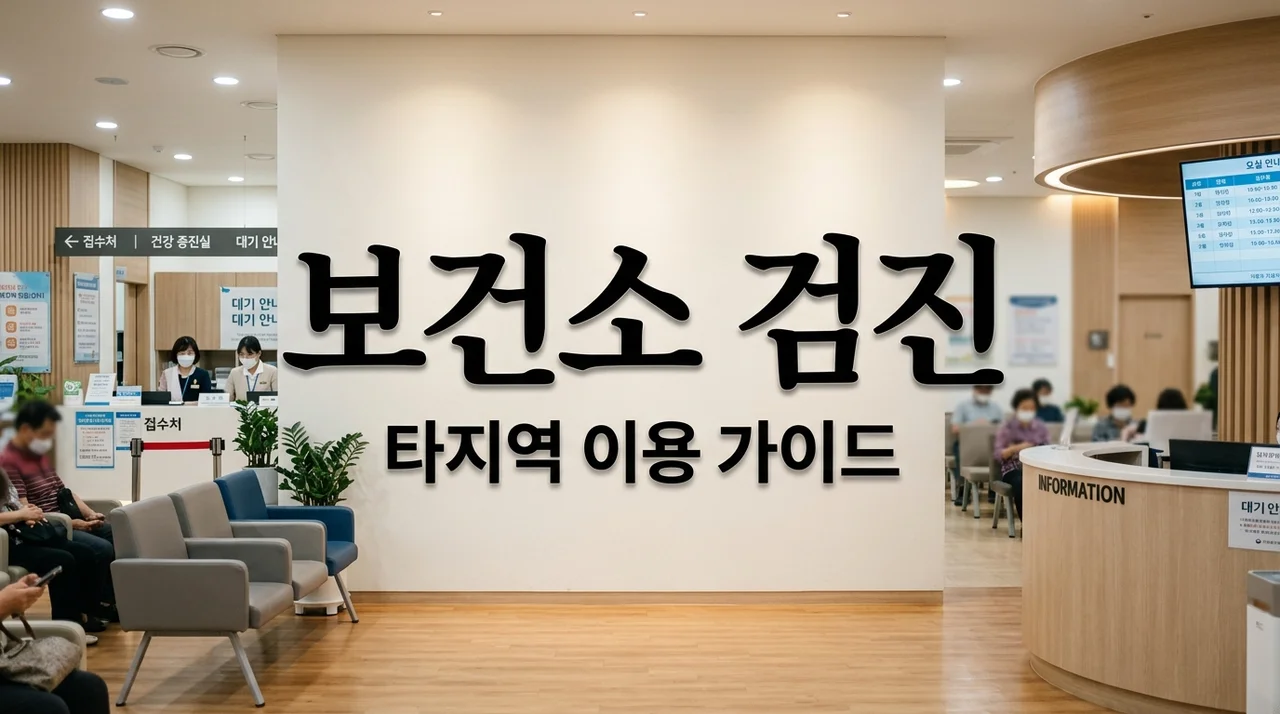 타지역 이사 후 보건소 무료 검진 받을 수 있을까? 정책 완벽 정리