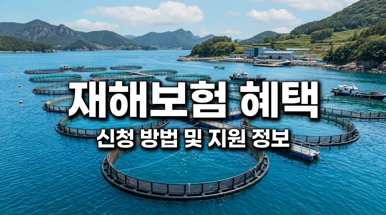 양식어업인 재해보험료 신청방법과 자기부담금 추가 지원 혜택 총정리