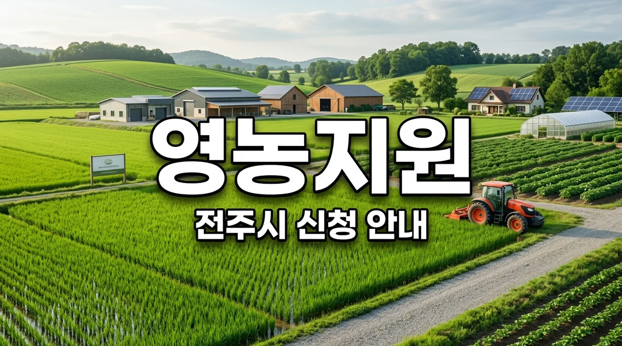전주시 영농작업 환경개선 지원사업 신청방법 및 핵심 안내