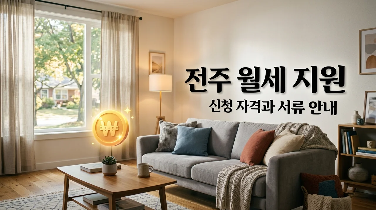 전주 주택 바우처 민간 월세 지원 자격 및 주민센터 신청 방법