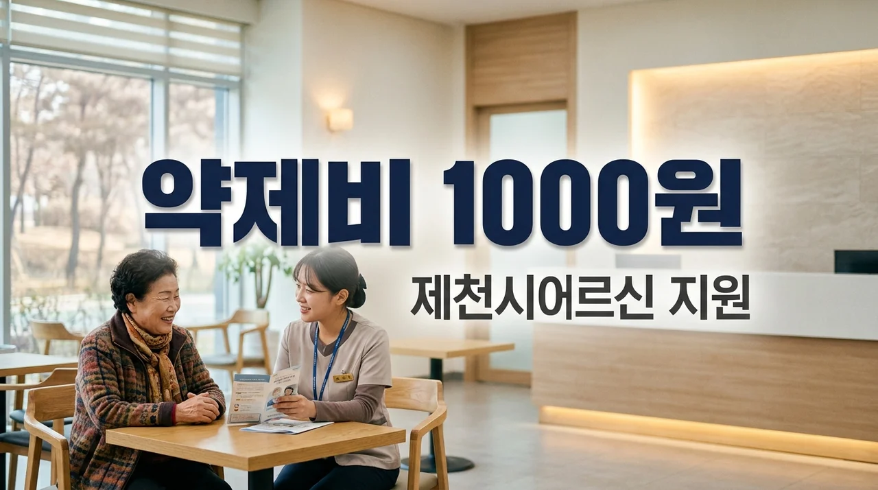 2026 제천 65세 이상 노인 약제비 지원 신청 방법 1000원 감면 총정리