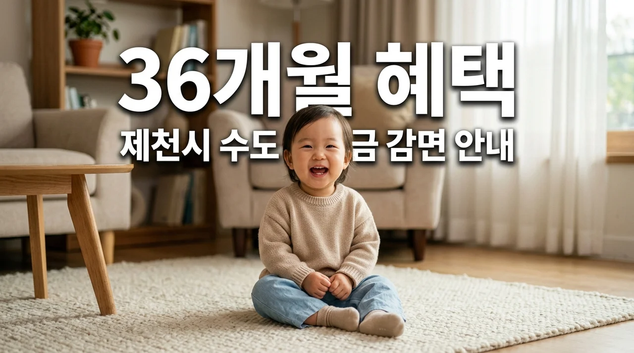 제천시 생후 36개월 이하 상수도요금 감면 신청방법 및 혜택 정리