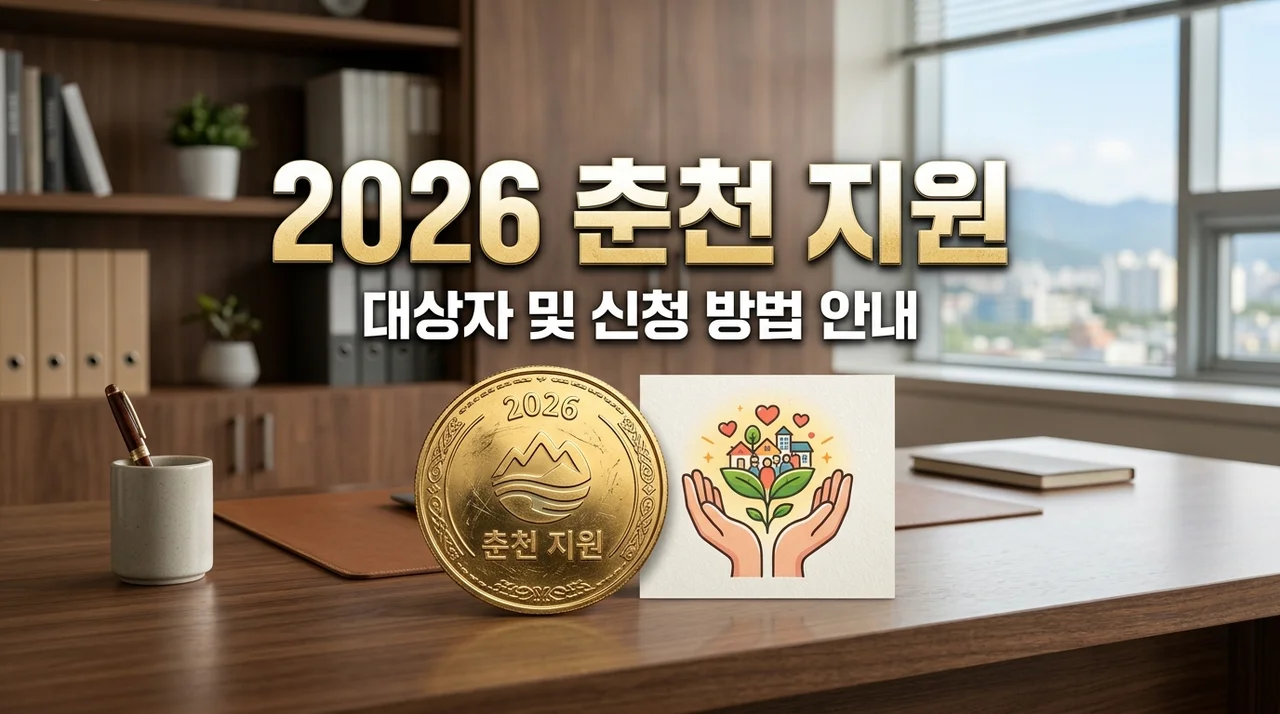 2026 춘천시 긴급지원금 자격 기준, 신청 방법 총정리