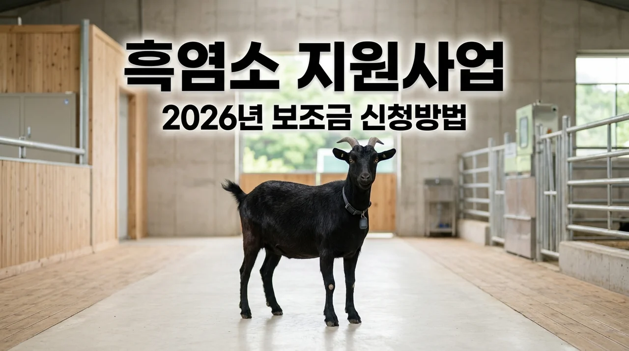 2026 흑염소 육성 지원 신청 방법: 보조금 및 기자재 총정리