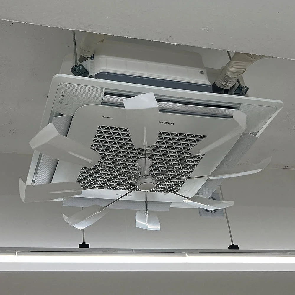 국산 에어컨실링팬 천장형 시스템 에어컨 바람개비 바람막이 올트팬 화이트 상세 이미지 6