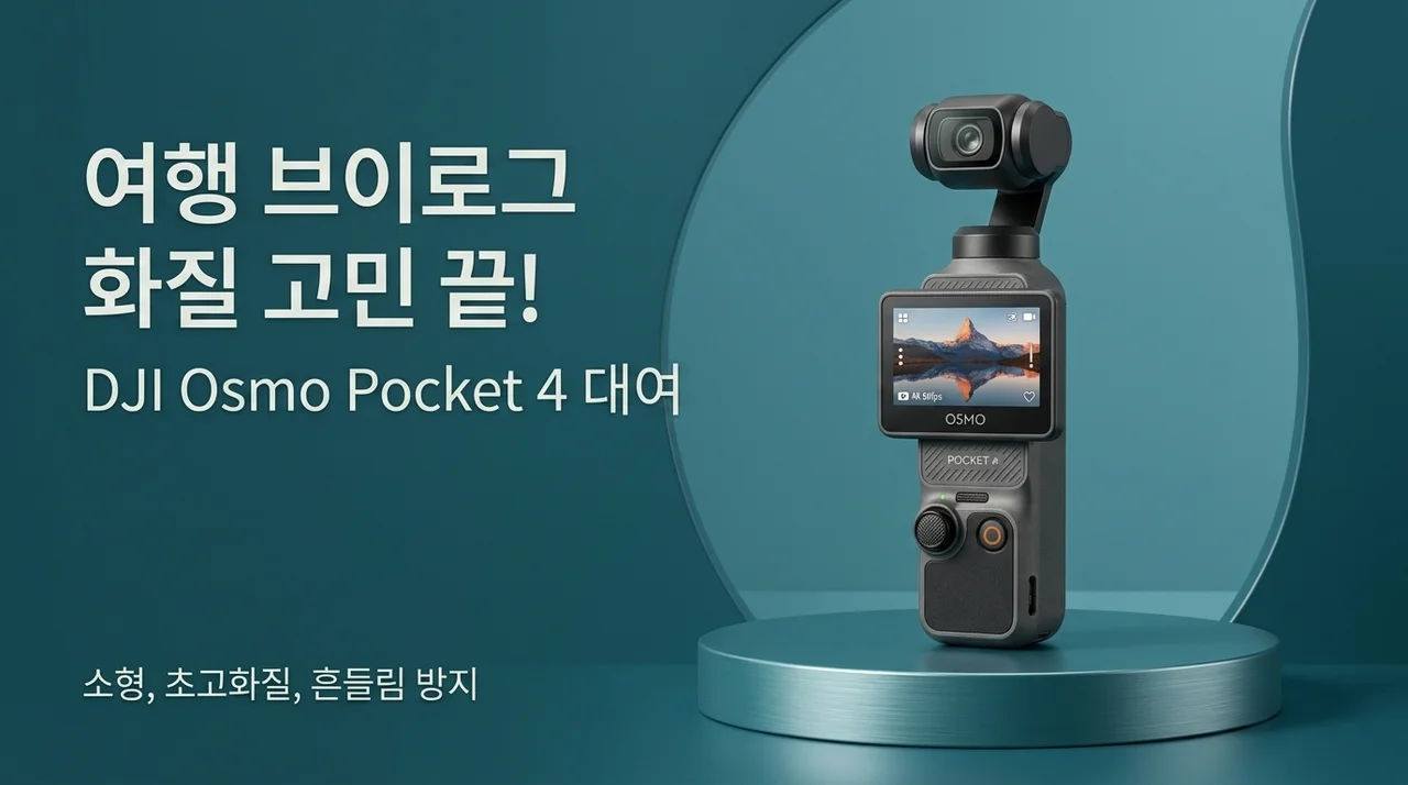 오즈모 포켓4 대여, 여행 브이로그 화질 고민 끝내는 법