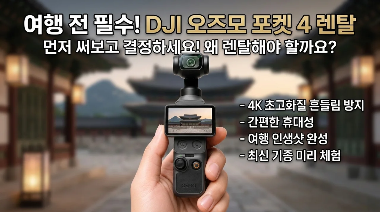 DJI 오즈모 포켓 4 대여, 여행 전 꼭 써봐야 할 이유