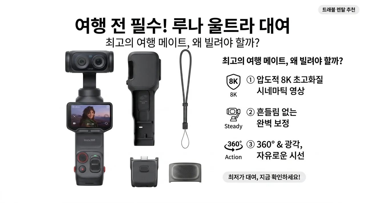 Insta360 Luna 루나 울트라, 여행 전 꼭 빌려야 하는 이유