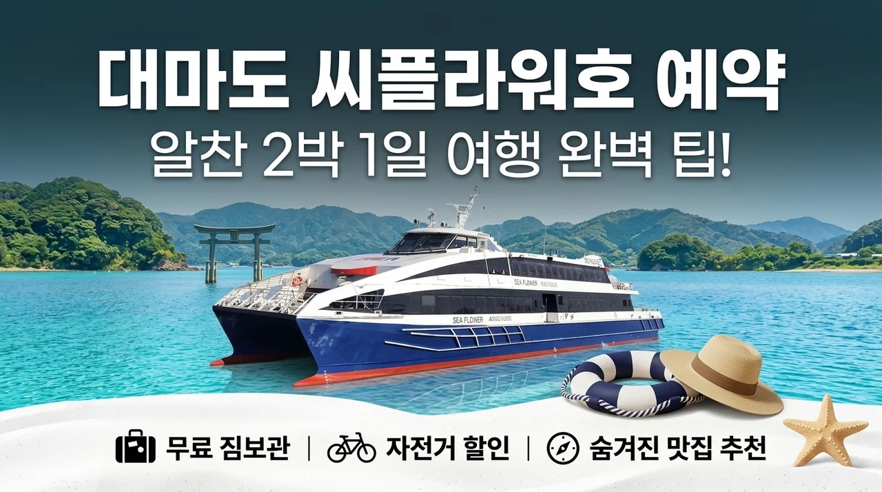 대마도 배편 씨플라워호 예약, 1박2일 알차게 다녀오는 꿀팁