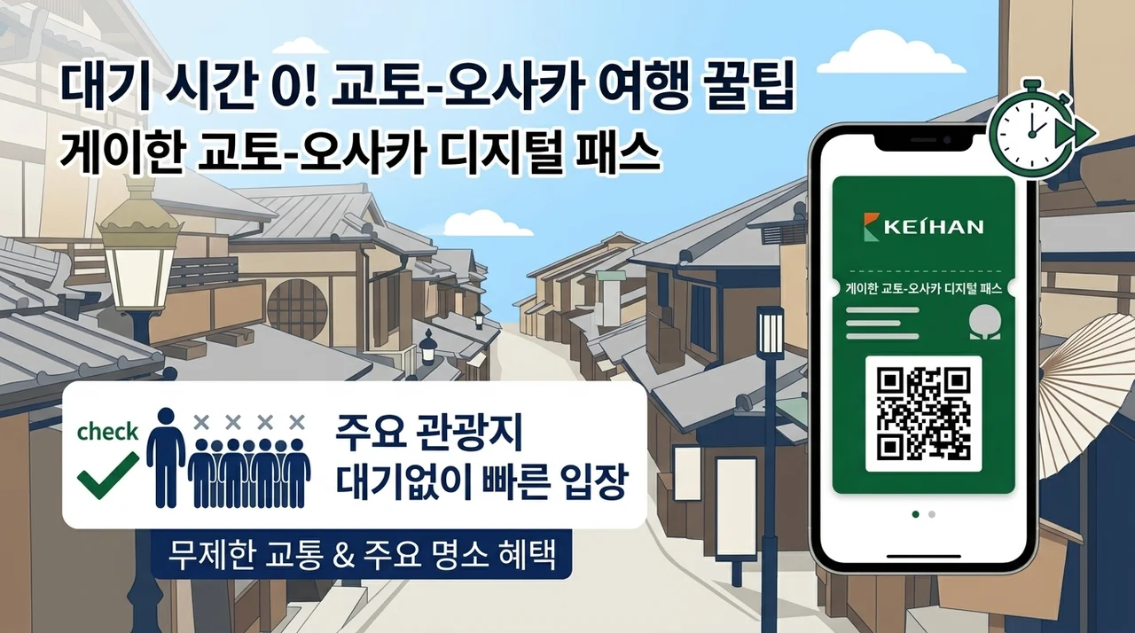 게이한 교토-오사카 디지털 패스, 줄 설 필요 없는 여행 꿀팁