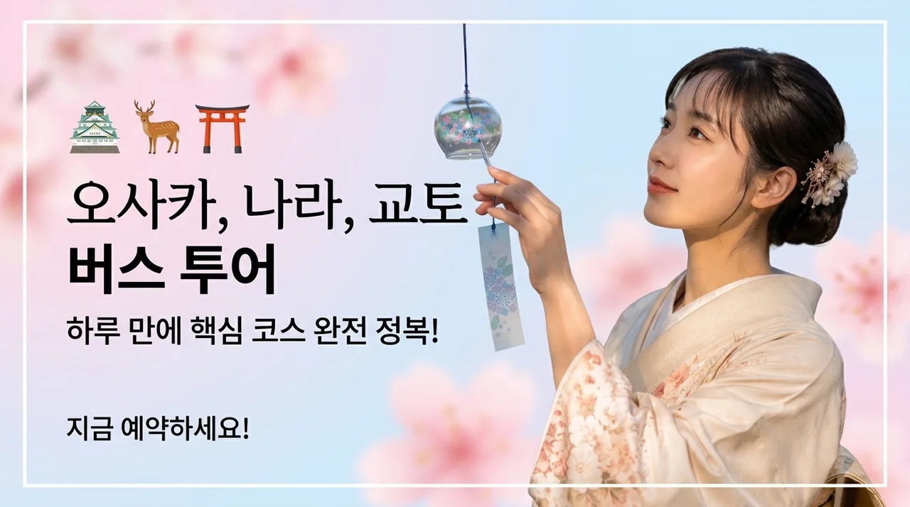 오사카 나라 교토 버스투어, 하루 만에 알짜배기 정복하는 법