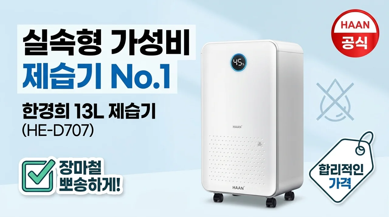 한경희 13L 제습기 HE-D707 장마철 뽀송한 방을 위한 가성비 선택