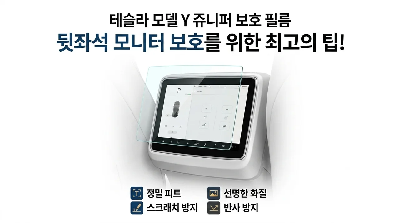 테슬라 모델Y 주니퍼 보호필름, 뒷좌석 모니터 지키는 꿀팁
